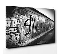 Berlin Germany Graffiti Wall Art (2) Canvas Print | Gallery Wrapped 30mm Frame Wall Art | 20x14 inches | Ready to Hang | Contemporary Picture | Living Room Bedroom Lounge Office