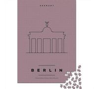 Berlin Germany Jigsaw Puzzle 1000 Pieces, Contemporary City Horizon, 1000 Pieces for Adults, for Puzzle Lovers, Relaxing Challenge, 38x26cm/1000pcs