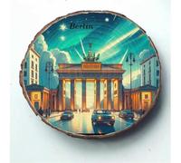 Berlin Germany Souvenir - Urban Style Wood Slice Plaque Ideal for History Enthusiasts, Architecture Buffs & German Travel Fans