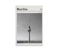 Berlin Germany Tower Black And White Poster Canvas Poster Wall Art Picture Prints Hanging Photo Decor Home Posters Artworks 16x24inch(40x60cm)