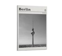 Berlin Germany Tower Black And White Poster Wall Art Poster Prints Home Decor Picture Canvas Painting Posters 16x24inch(40x60cm)