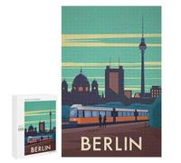 Berlin Germany Travel Art Wooden Jigsaw Puzzle for Adults, 1000 PCS - Winter Gift, with A Decorative Finished Picture