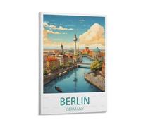Berlin Germany Vintage Travel Poster 16x24inch(40x60cm) Canvas Wall Art Posters for Living Room Decor Paintings for Home Decor