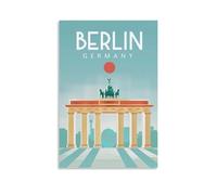 Berlin Germany Vintage Travel Posters Brandenburg Gate Canvas Art Print Office Family Bedroom Decorative Posters Gift Wall Decor Poster 20x30inch(50x75cm) Unframe