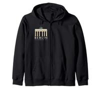 Berlin, hand-drawn Brandenburg Gate, Germany Zip Hoodie