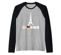 Berlin I Love Berlin Heart for Berlin Eiffel Tower Funny Raglan Baseball Tee