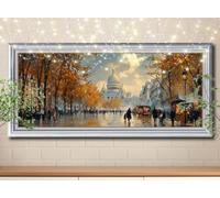 Berlin,Landscape Diamond Painting Kits,5D DIY Diamond Art Kits for Adults,Full Drill Gem Embroidery Arts Crafts Painting Pictures by Numbers 80x200cm,Diamond Art for Kids Gifts Home Decor 59E-7723