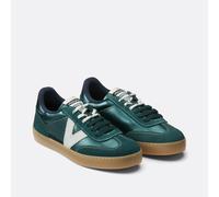 Berlin Metal Leather Trainers Green