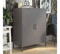berlin metal storage cabinet tall in 2 doors in grey