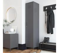 berlin metal storage cabinet tall with 1 door in grey