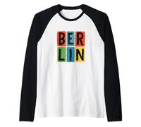 Berlin Modern Style Blocks - Urban Travel Vibes Raglan Baseball Tee