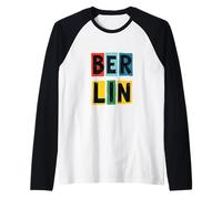 Berlin Modern Style Blocks - Urban Travel Vibes Raglan Baseball Tee