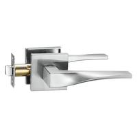 Berlin Modisch Sleek Series Passage Lever Door Handle Non-Locking Lever Set [for Hallway or Closet Doors] Reversible Heavy Duty - Satin Nickel Finish