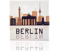 BERLIN Pocket Mirror with 1x/5x magnification, foldable | make-up mirror for on the go, for make-up | souvenir