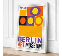Berlin Pop Art Poster Retro Canvas Wall Art Print 30x20 Inch