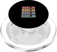 Berlin Retro Stacked Typography City Style PopSockets PopGrip for MagSafe