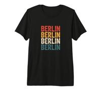 Berlin Retro Stacked Typography City Style Premium T-Shirt