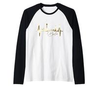 Berlin Skyline German Heartbeat Germany Fan I Love Berlin Raglan Baseball Tee