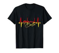Berlin Skyline German Heartbeat Germany Fan I Love Berlin T-Shirt