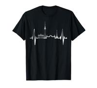 Berlin Skyline German Heartbeat Germany Fan I Love Berlin T-Shirt