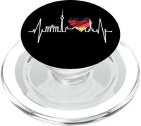 Berlin Skyline German Heartbeat Germany Flag I Love Berlin PopSockets PopGrip for MagSafe