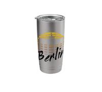 Berlin Skyline Germany Retro Vintage Sunset I Love Berlin Stainless Steel Insulated Tumbler