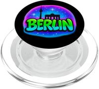 Berlin Skyline in Bubble Letters with Colorful Gradient PopSockets PopGrip for MagSafe