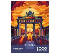 Berlin Sunset Jigsaw Puzzle 1000 Pieces, Romantic City Break Scene, 1000 Pieces for Adults, Travel Gift for Adults, Screen-Free Fun, 38x26cm/1000pcs
