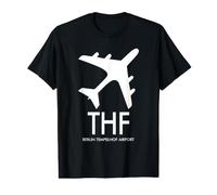 Berlin TEMPELHOF THF Airport Code Baggage TAG Germany Value Graphic T-Shirt