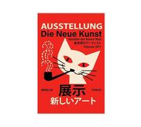 Berlin Tokyo Art Poster Japanese German Exhibition Cat Smoking Canvas Poster Bedroom Decor Landscape Office Room Decor Gift 24x36inch(60x90cm)
