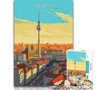 Berlin Travel Jigsaw Puzzles for Adults 1000 Jigsaws,Challenging Game Gifts for Is Ideal As A Gift for The Whole Family 38x26cm