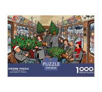 Berlin U-Bahn during Rush Hour Wooden Jigsaw Puzzle Waterproof 1000 Piece Puzzles for Adults Gifts Fun Home Decoration