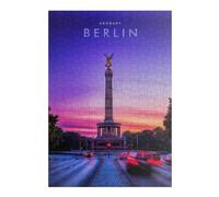 Berlin Victory Column Sunset Themed Jigsaw Puzzle for Adults, 300 PCS