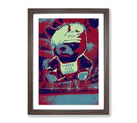 Berlin Wall Graffiti Art Modern Framed Wall Art Print, Ready to Hang Picture for Living Room Bedroom Home Office Décor, Walnut A3 (34 x 46 cm)