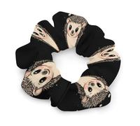 Berlin Zoo And Hedgehog Women Scrunchies for Ponytail Holders Soft Satin Elastic Hair Ties for All Hair Types