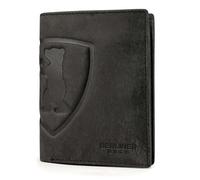 Berliner Bags Björn Vintage Leather Wallet, Men's Wallet with AirTag Compartment and RFID Protection, Coin Compartment with Press Stud and 11 Card Slots, Wallet Portrait Format for Men - Dark Grey