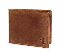 Berliner Bags Men's Leather Wallet with RFID Protection with Coin Compartment, camel, mit Ausweisfach, Vintage