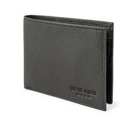 BERLINER BAGS Premium Genuine Leather Wallet for Men Peter, with ID Window, RFID Blocking, Bifold, Front Pocket Slim Wallet, 8 Card Holder, Bills Compartment, 2 ID Windows, 1 Gift Box - Black
