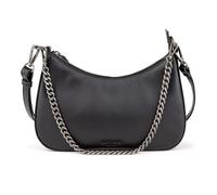 Berliner Bags Premium Lola Shoulder Bag, Medium Leather Shoulder Bag, Crossbody with Zip, Evening Bag with Chain - Black