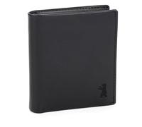 Berliner Bags Premium Rome Wallet Leather Wallet with TÜV-Approved RFID Protection and Coin Compartment for Men - Black, black, mit Emboss Logo, Premium
