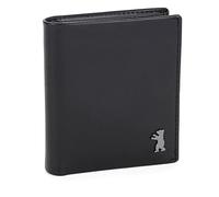 Berliner Bags Rome Premium Leather Wallet with TÜV Approved RFID Protection and Zip Coin Compartment for Men, Black with zip, standard size, Premium