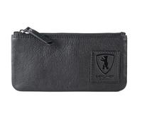 Berliner Bags Vintage Leather Pencil Case with YKK Zip - Black | Handmade genuine leather case, ideal as a cable bag, cosmetic bag and pencil case for university and office