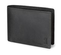 Berliner Bags Vintage Leather Wallet with TUV Approved RFID Protection for Men - Dark Grey