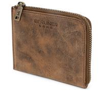 Berliner Bags Vintage Mark, Mini Leather Wallet Coin Purse for Men and Women - Brown, Walnut, vintage