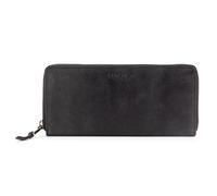 BERLINER BAGS Wallet Palma, RFID Blocking Women Wallet, Zip Around Wallet for 15 Cards, Bills, Coins, Dark Grey, Vintage