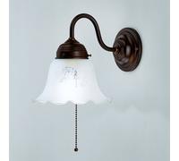 Berliner Messinglampen Gretchen wall light with antique mount