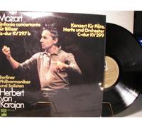 BERLINER PHILHARMONIKER - HERBERT VON KARAJAN - MOZART - SINFONIA CONCERTANTE FÜR BLÄSER ES-DUR KV297b / KONZERT FÜR FLÖTE, HARFE UND ORCHESTER C-DUR KV299 - EMI GOLD CLUB-SONDERAUFLAGE - VINYL