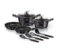 Urbn-Living Urbnliving Height 11.8Cm Berlinger Haus 10Pc Black Carbon Pro Cookware Set Aluminium Non Stick Pots Pans Induction Tools