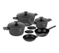 Berlinger Haus 10 Pcs Aluminium Non Stick Induction Cookware Set - Pots and Pans with Lids for Home Kitchen Oven Dishwasher Safe, Eco-Friendly Compatible with All Stoves, Induction Cooking Set