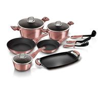 (Rose) Berlinger Haus 12 Pc Cookware Set Pots and Pans